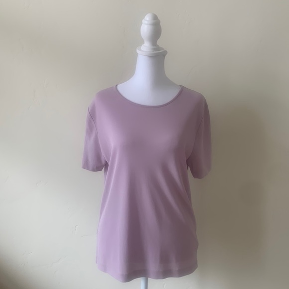 Anne Klein Silk Jersey Top. Size L. Worn once Lavender.